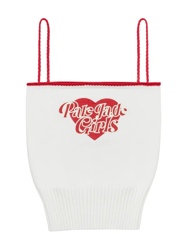 Red Heart Knit Sleeveless Top
