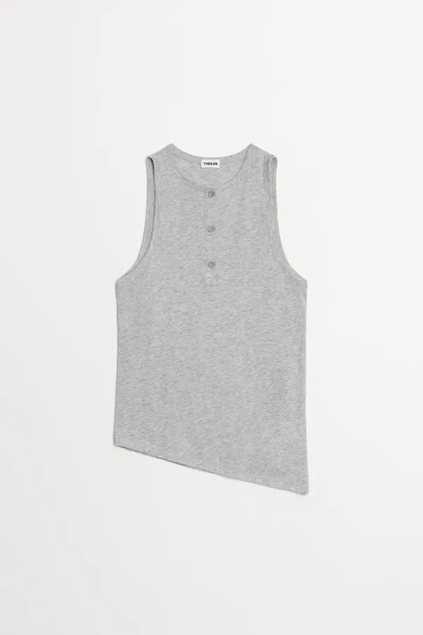 Doeng Henley-Neck Sleeveless Top (3 colors)