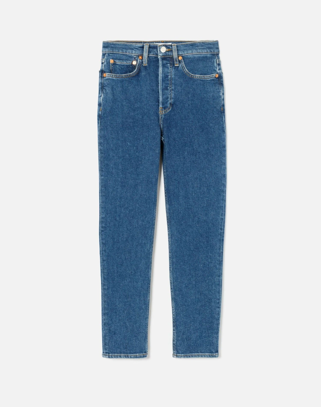 리던 Comfort Stretch High Rise Ankle Crop - Western Rinse 상품 이미지 1