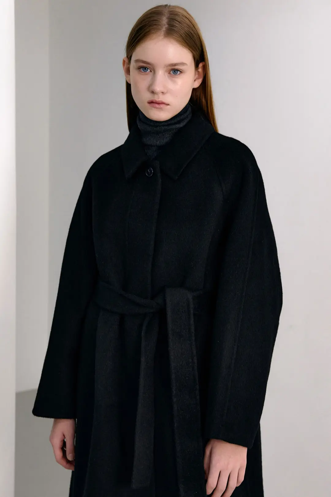 오브오브 Carolyn raglan handmade coat_black 상품 이미지 1