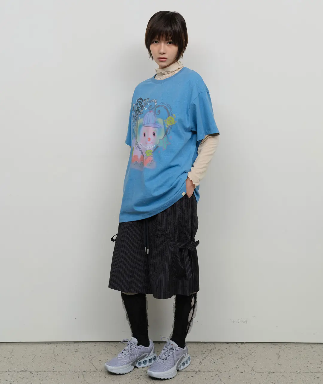 타입서비스 Ruffled Stripe Pocket Pants [Navy] 상품 이미지 2