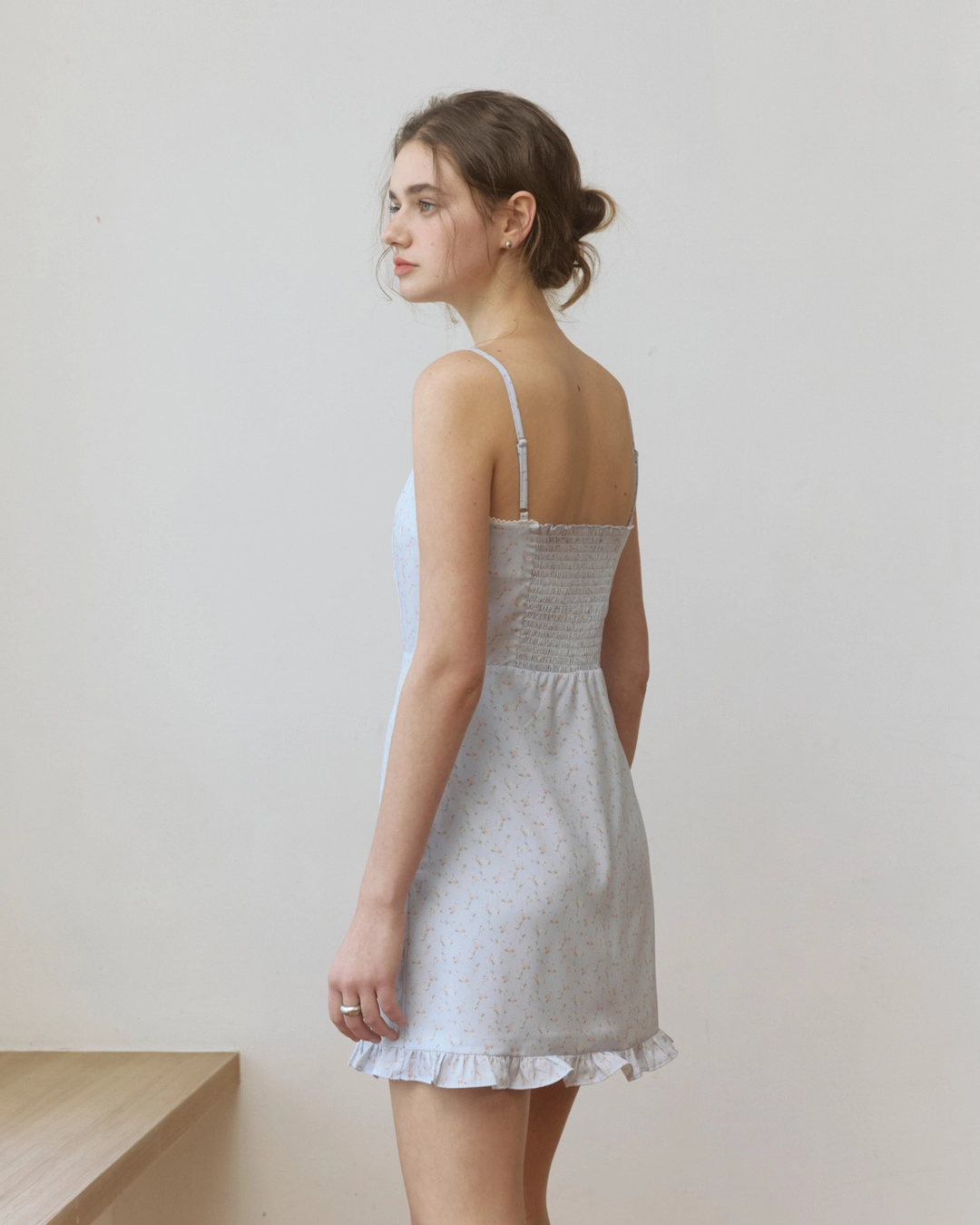 어다울 Lovey vintage pattern mini dress - skyblue 상품 이미지 2