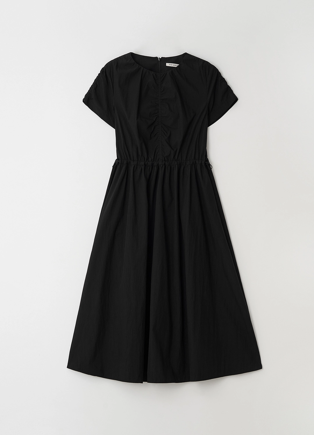 스텝어라운드 Half sleeve string one-piece_BLACK 상품 이미지 3