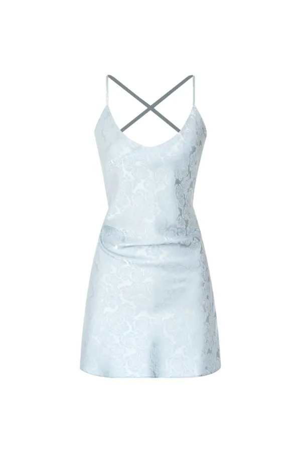 [5. 29 예약 발송] OPEN BACK MINI SLIP DRESS (LIGHT BLUE)