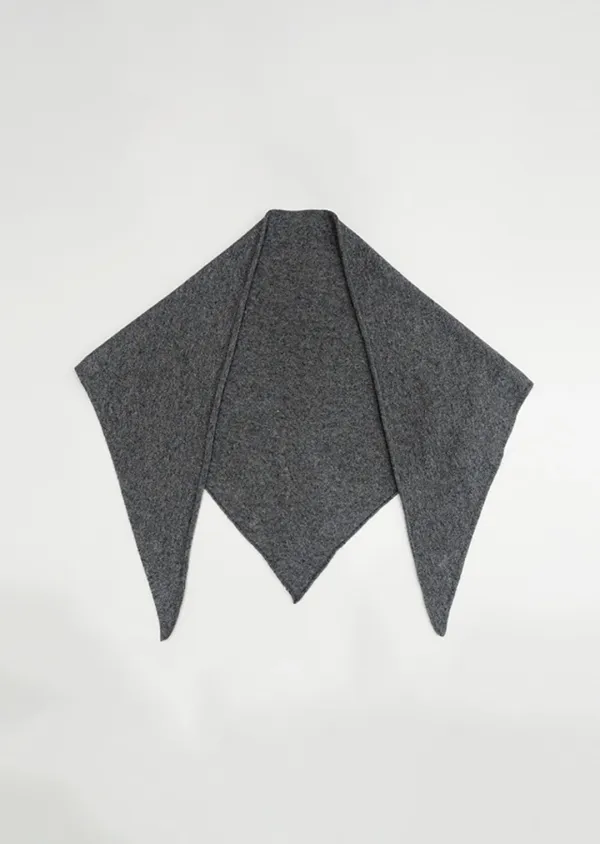 [20%] cashmere knit scarf-melange