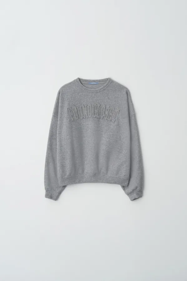 Terry Fleece Sweatshirt  (charcoal gray)