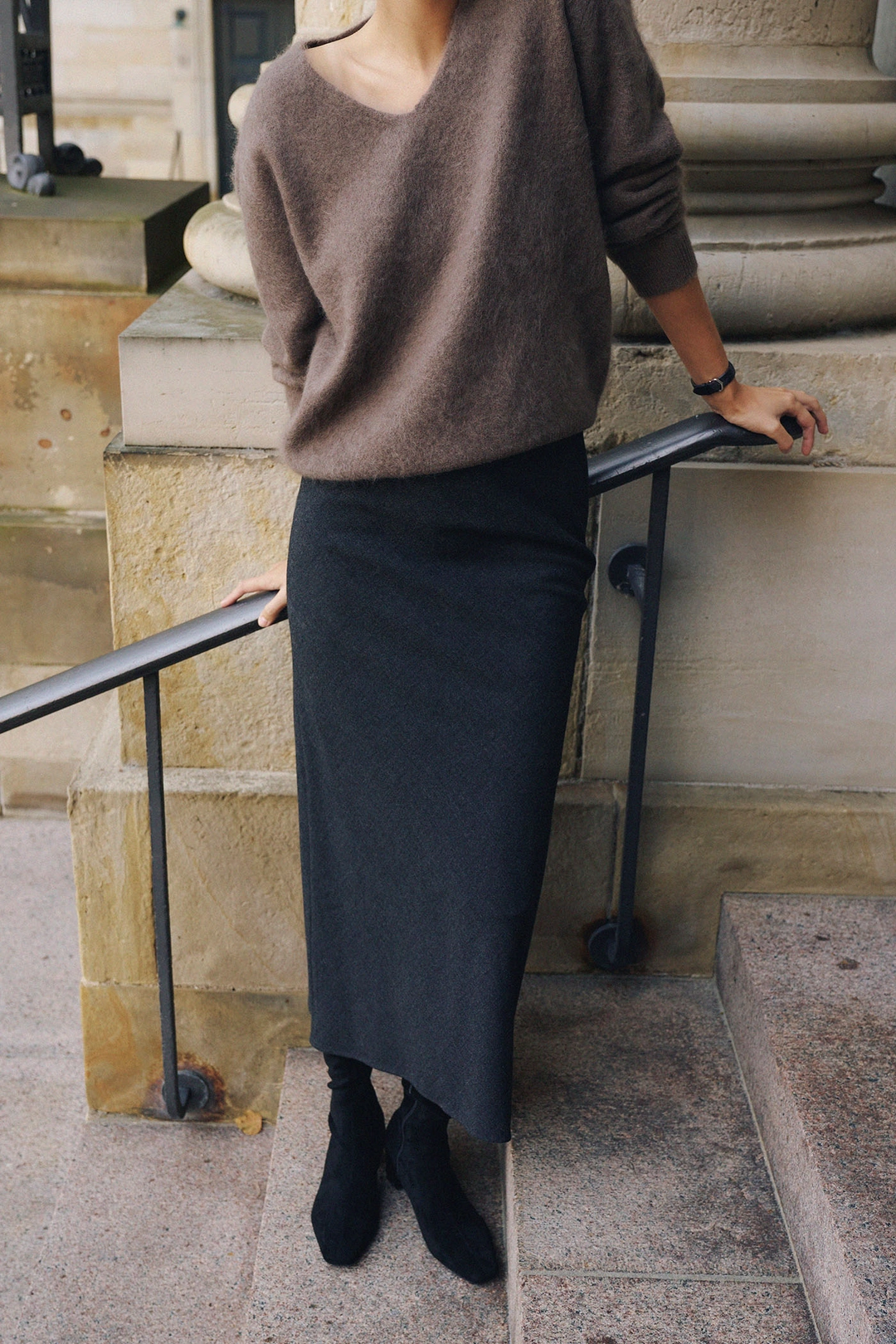 라메레이 Wool Maxi Bias Skirt [LMBFWISK424]-2color 상품 이미지 2