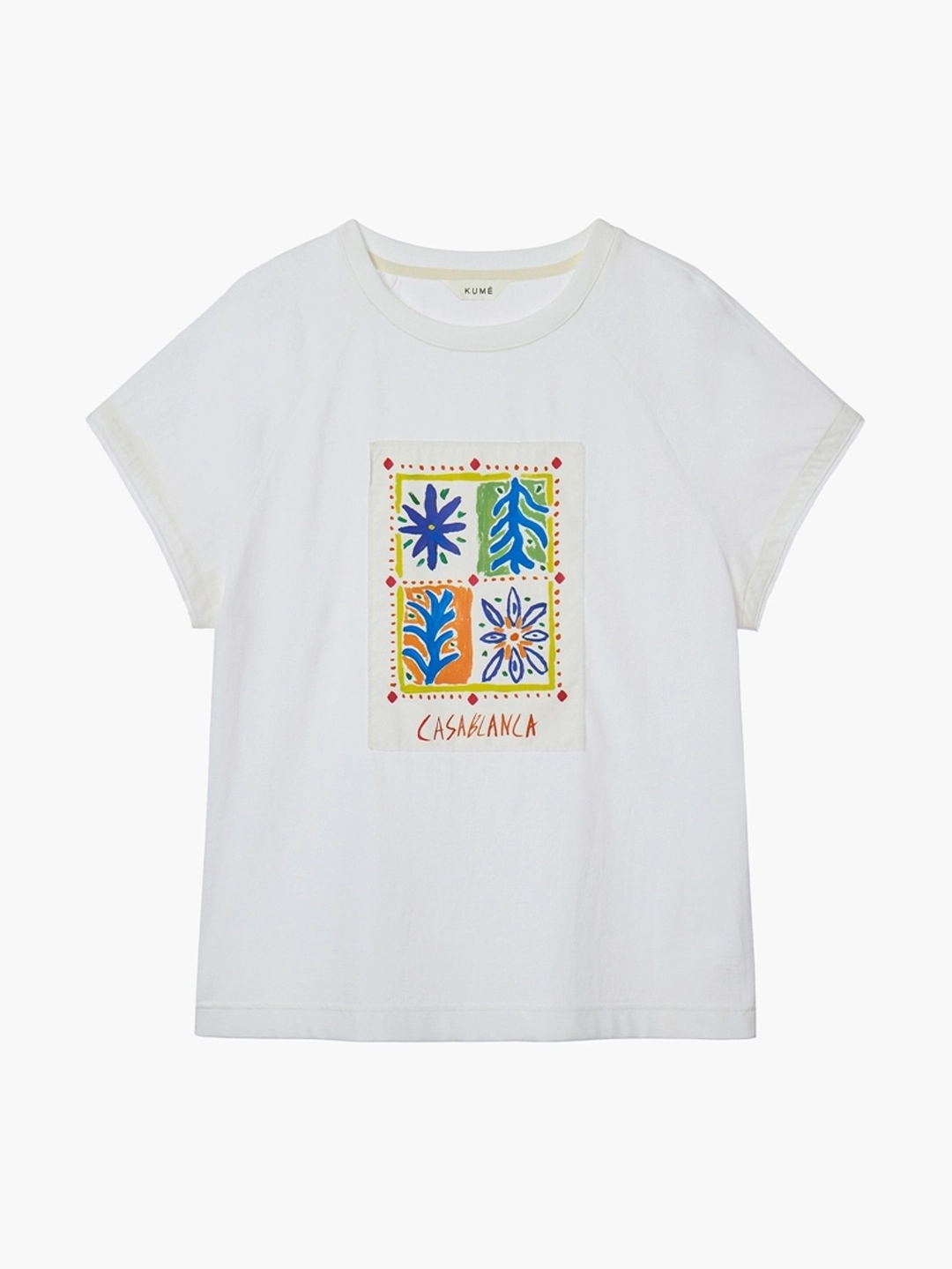 쿠메 KUMÉ x HERNC FRAYED T-SHIRT, White 상품 이미지 2