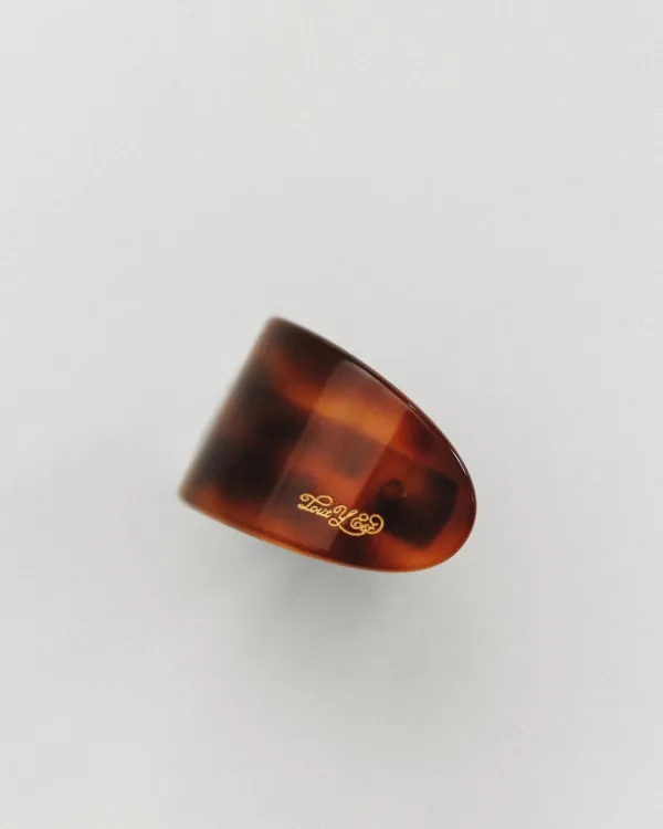 BARRETTE DEMI-LUNE BROWN