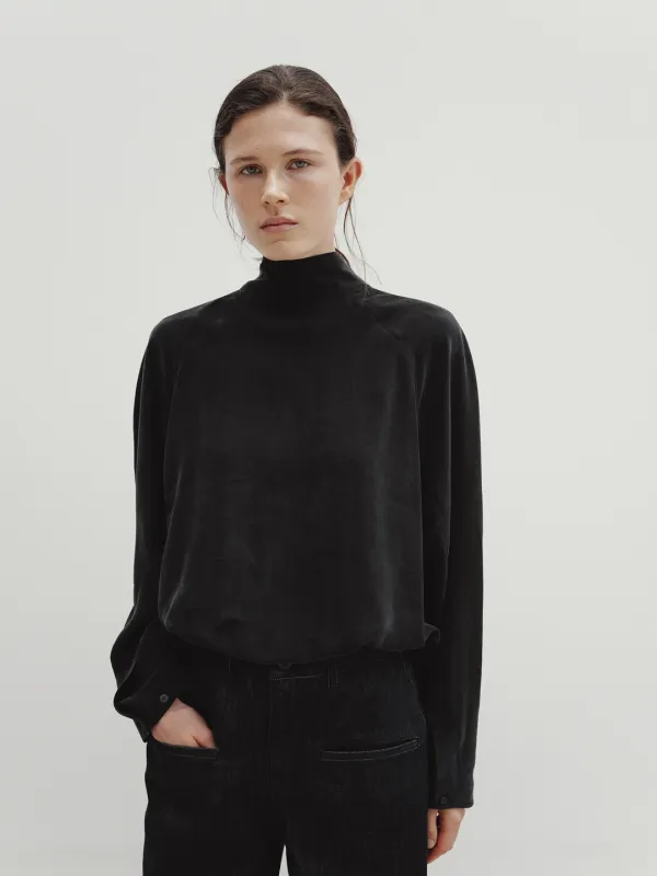 [2nd] 2way scarf blouse (vintage black)