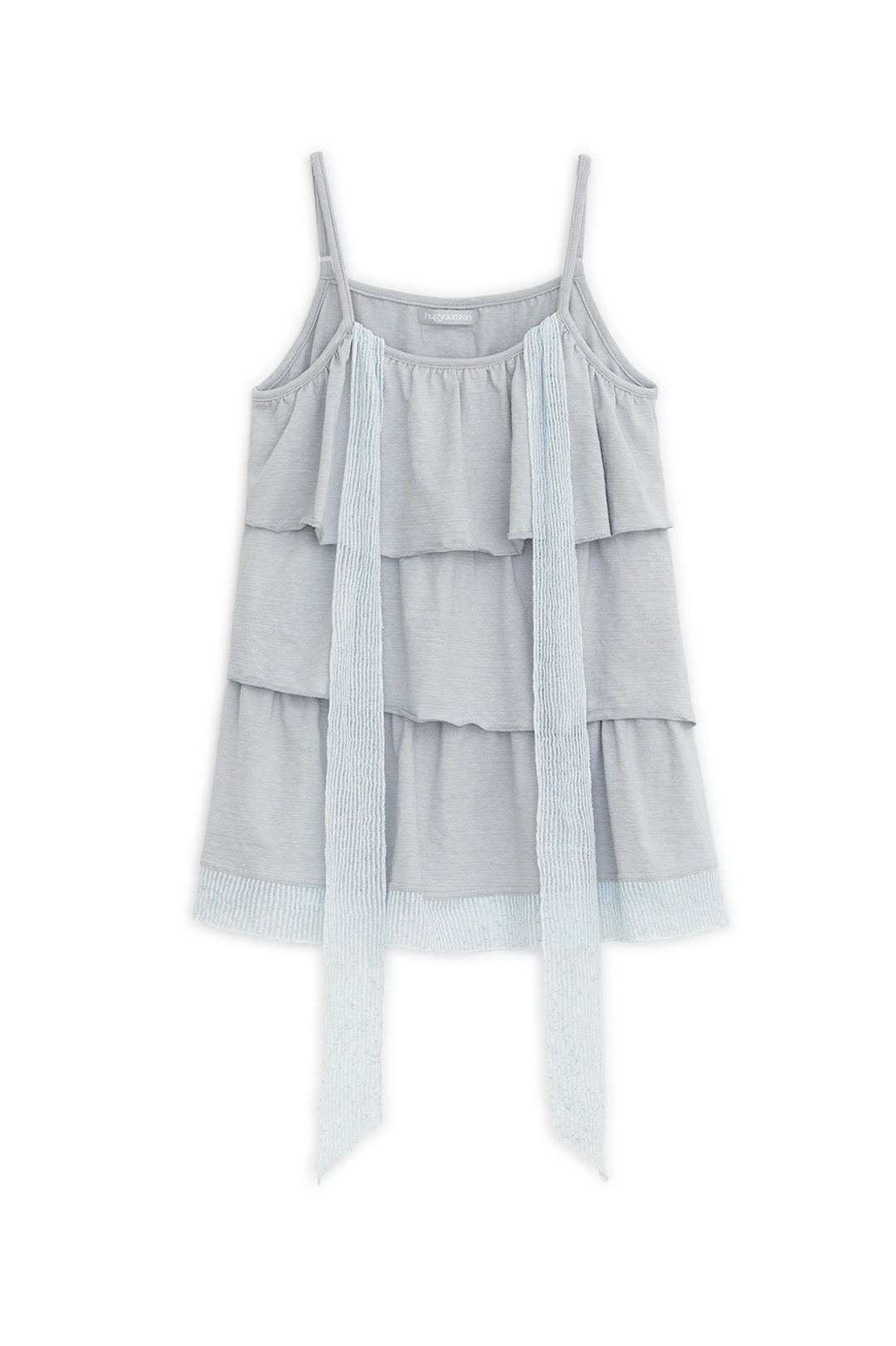 허그유어스킨 Tiered scarf sleeveless (Gray) 상품 이미지 1