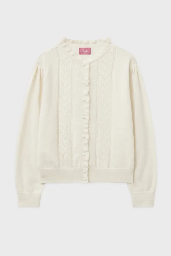 SN Ruffle Punching Cardigan (Ivory)