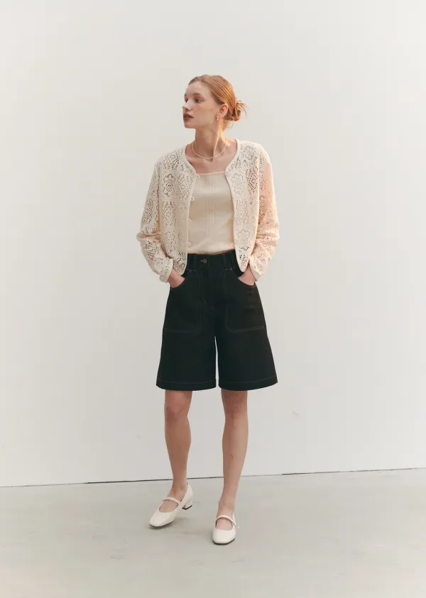 [9차 리오더] LACE PUNCHING CARDIGAN (sand ivory) [박은빈, 케이시 착용]