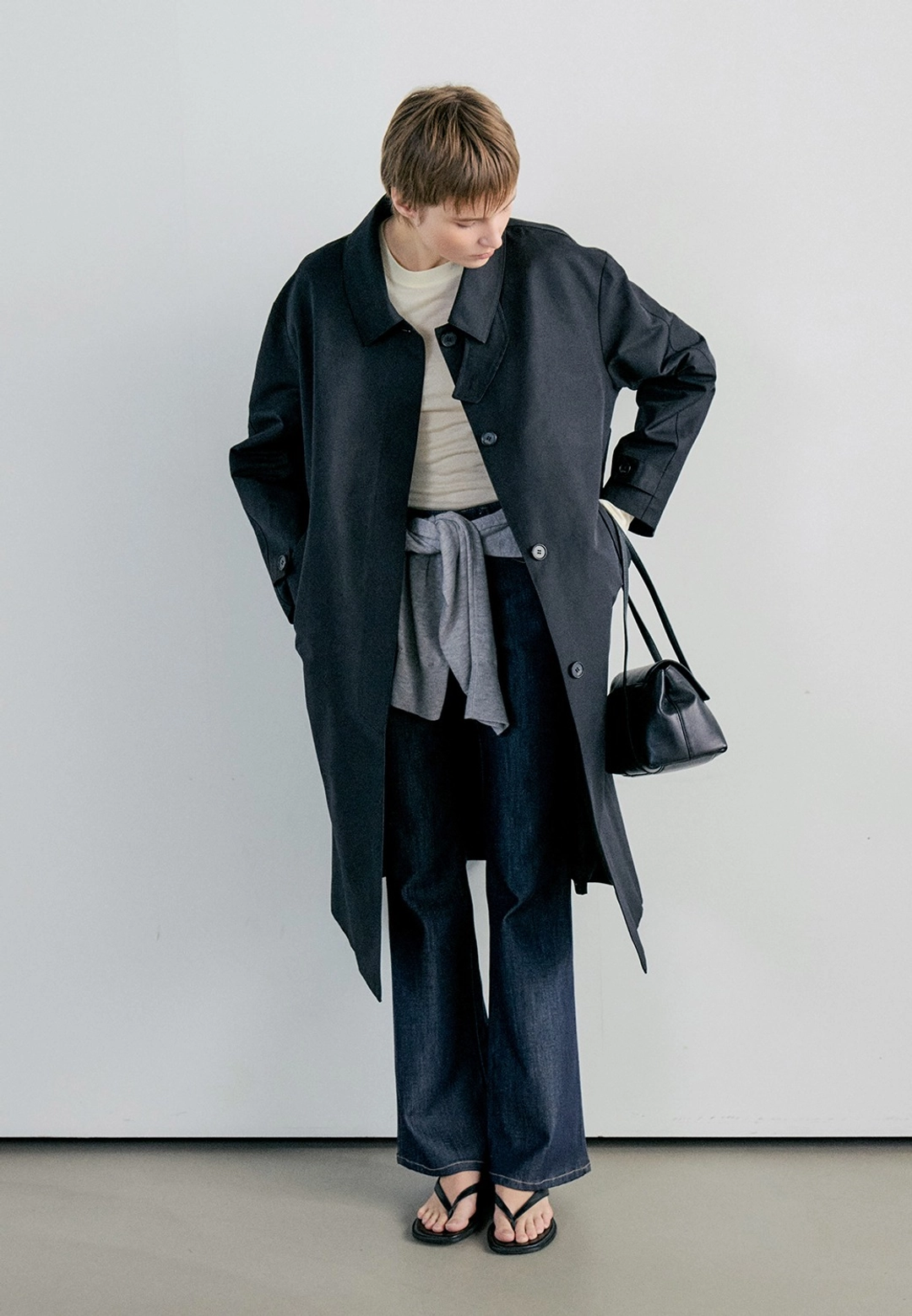노티아 HIDDEN BUTTON TRENCH COAT  - BEIGE 상품 이미지 1