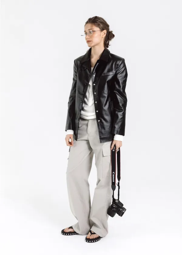 Low cargo pants (Light gray)