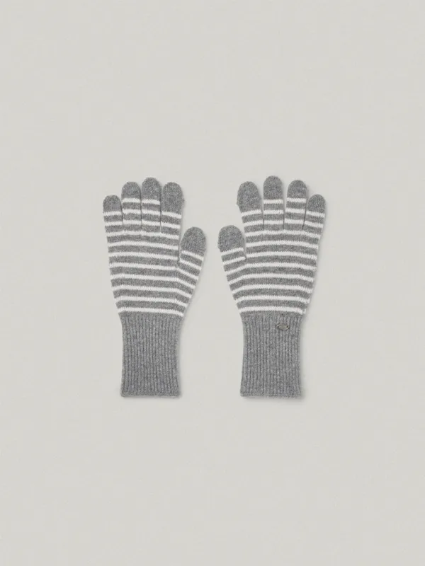 Hiver Stripe Gloves - Gray히버 스트라이프 글로브