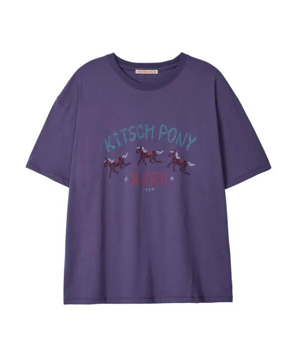 Kitsch Pony Tee-Purple