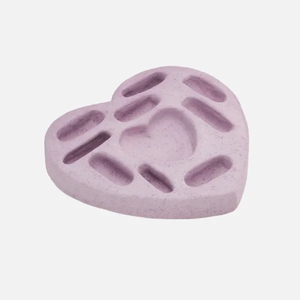 ceramic heart holder-matte purple