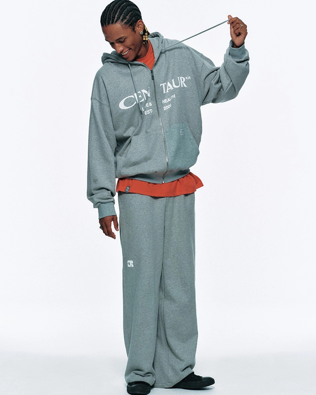 센토르 CENTAUR WIDE SWEATPANTS_DARK GREY 상품 이미지 2