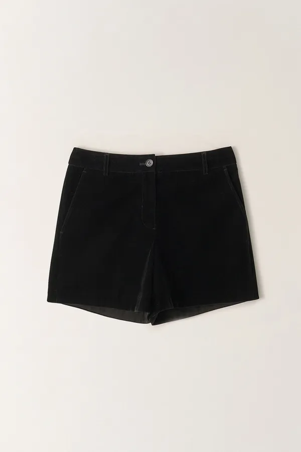 셸란 베이직 벨벳 쇼츠 (Black)
