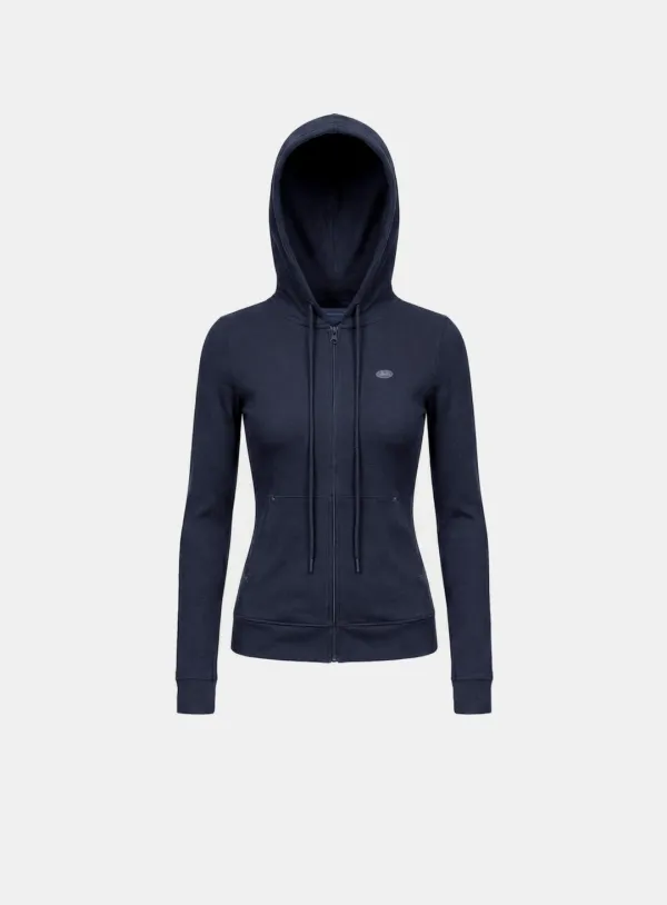 [w-hde26-009] BS Soft Terry Zip-Up Hoodie - Navy