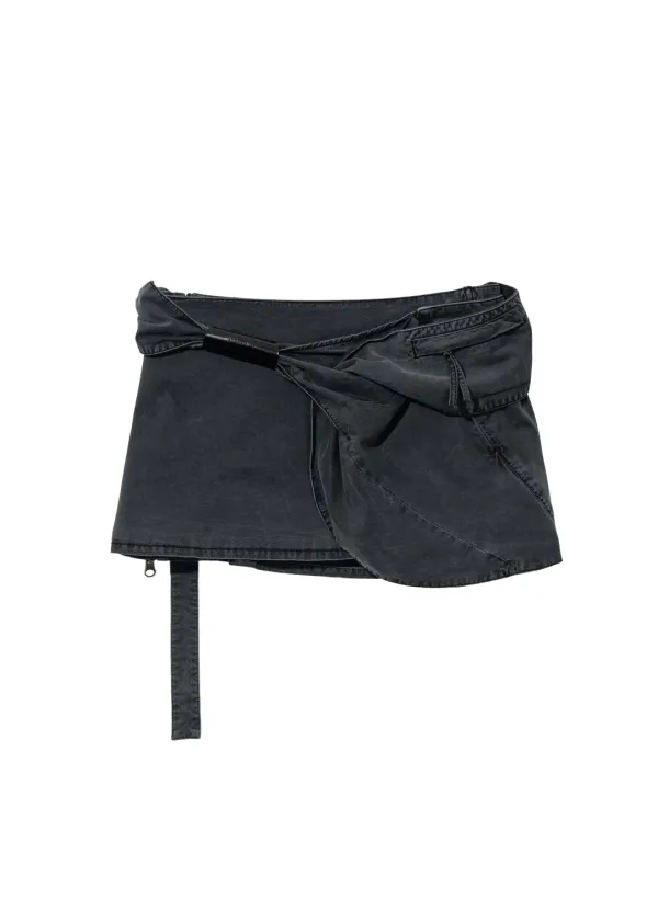 Knotted Mini Skirt