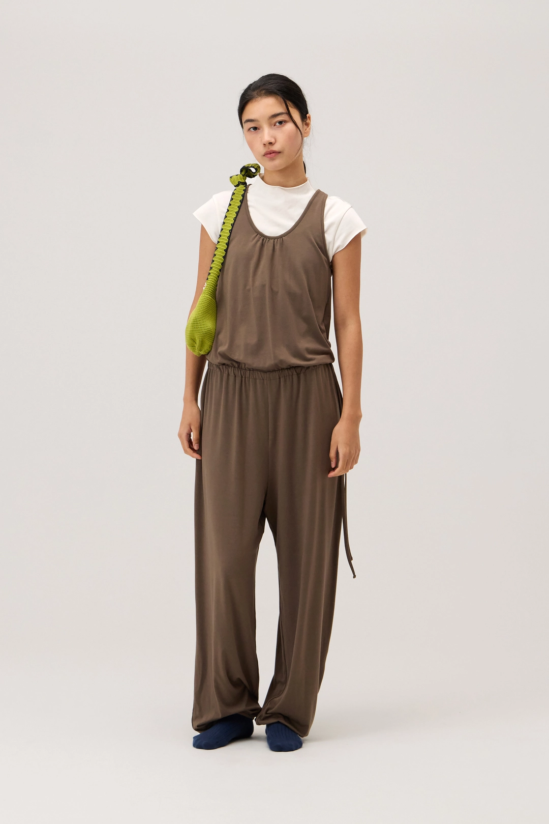 부디무드라 Racer string jumpsuit_Chocolate Chip 상품 이미지 1