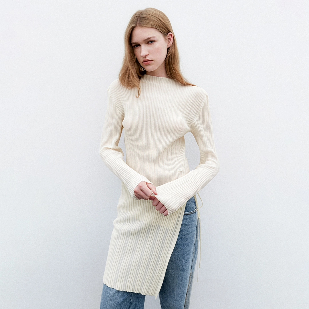 아뜰리에 나인 (T-7114)ACCORD PLEATS SLIM KNIT 상품 이미지 1