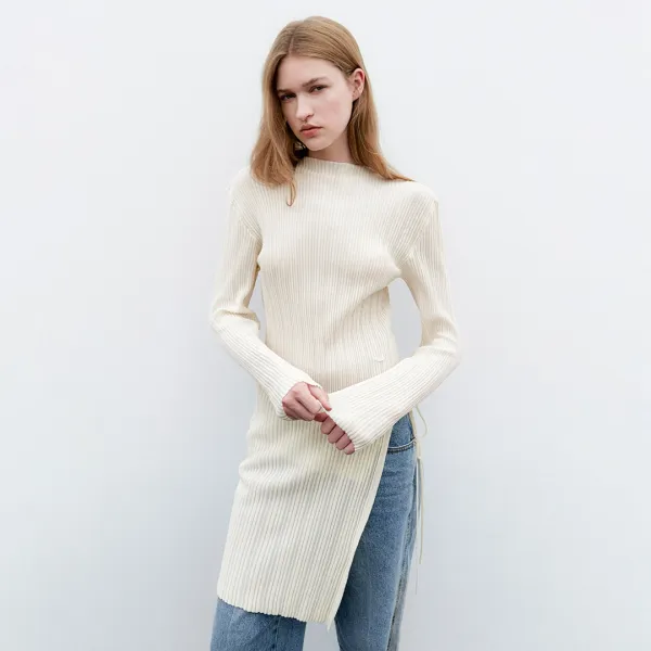 (T-7114)ACCORD PLEATS SLIM KNIT