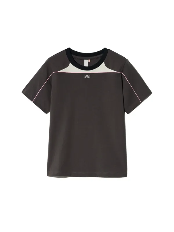 Cycle Half Sleeve Top Charcoal