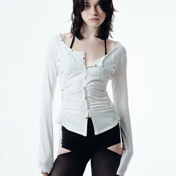 AXEL EYELET CARDIGAN (IVORY)