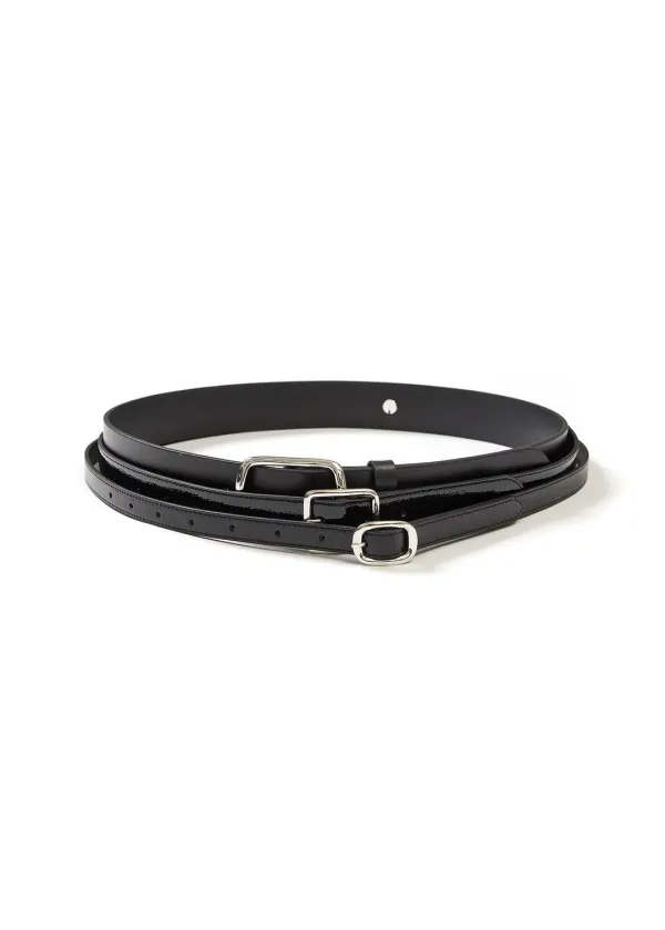 TRIPLE LAYER LEATHER BELT (BLACK)