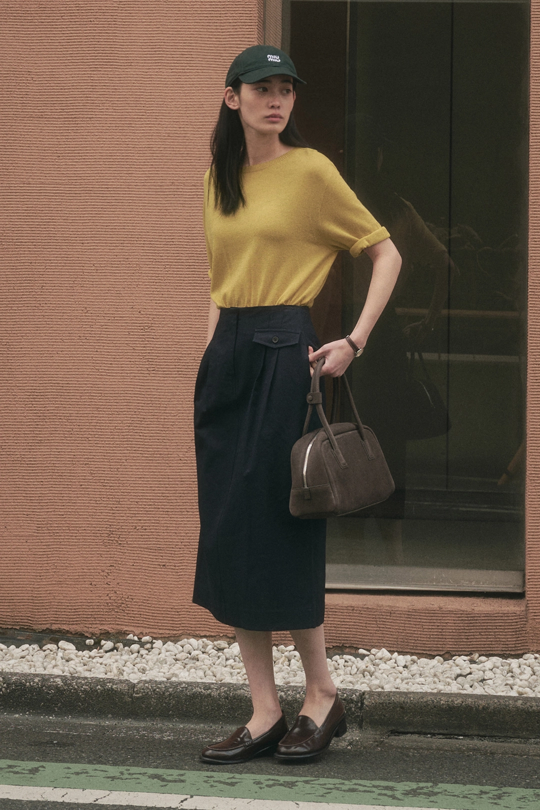 세이지먼트 BRIT PINTUCK SKIRT_NAVY 상품 이미지 2