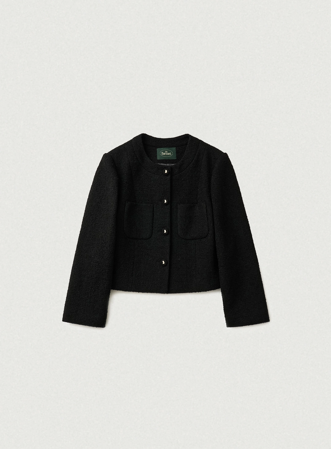 더바넷 Annes Tweed Set-up Jacket_Black 상품 이미지 1