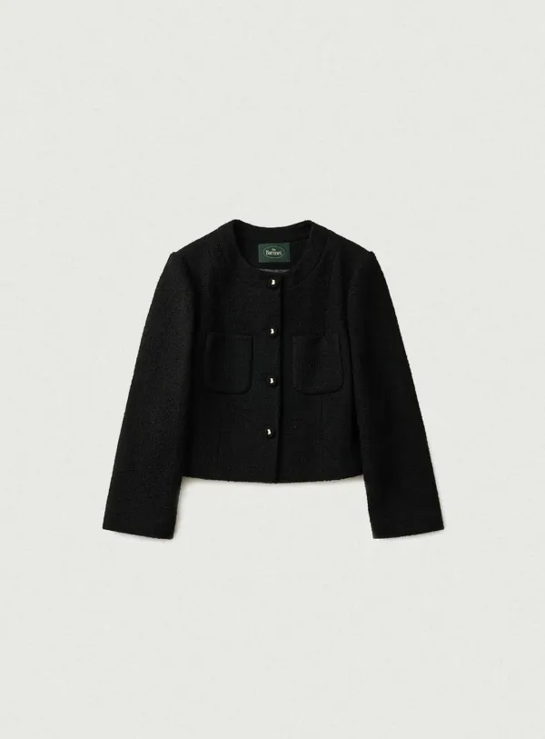 Annes Tweed Set-up Jacket_Black