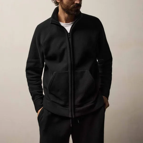 Cozy Full Zip Sweatshirt - Black