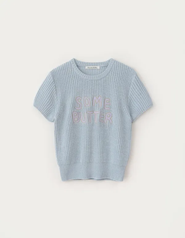Bello Cotton Half Knit - Light Blue