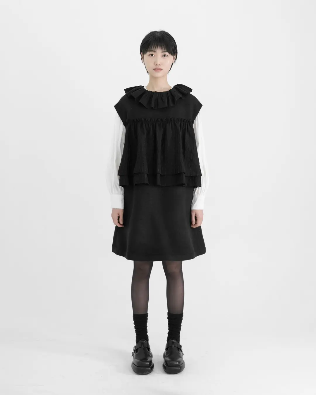 유노이아 layer tweed dress 상품 이미지 2
