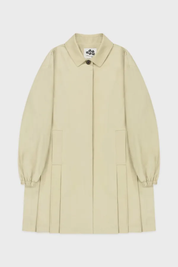 Tailored Pleated Jacket (Beige)