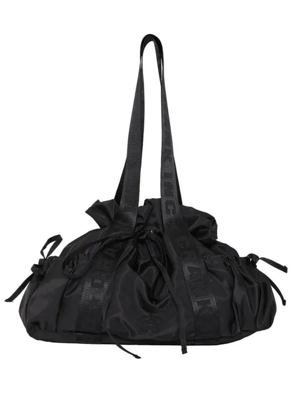 [Last one]  POCKET STRING SHOULDER BAG_BLACK