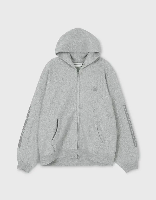 4 END REFLECTIVE ZIP-UP HOODIE / M.Grey(3%)