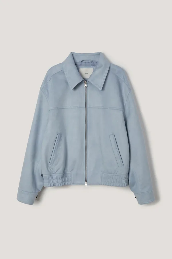 UNISEX ALTER-SUEDE COLLARED BLOUSON SOFT BLUE_UDJU6A107B1
