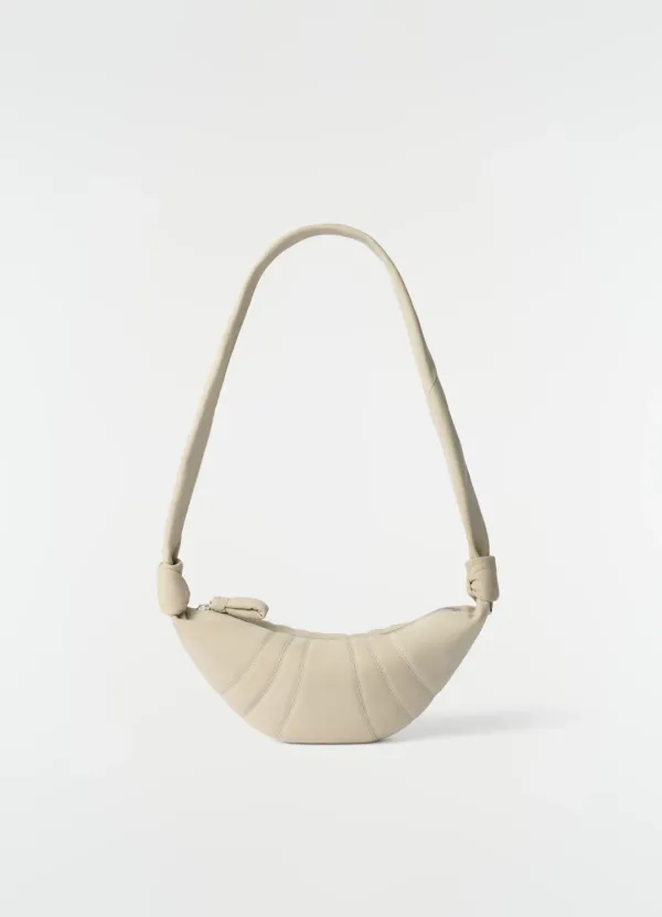SMALL CROISSANT BAG IN ALPACA NUBUCK