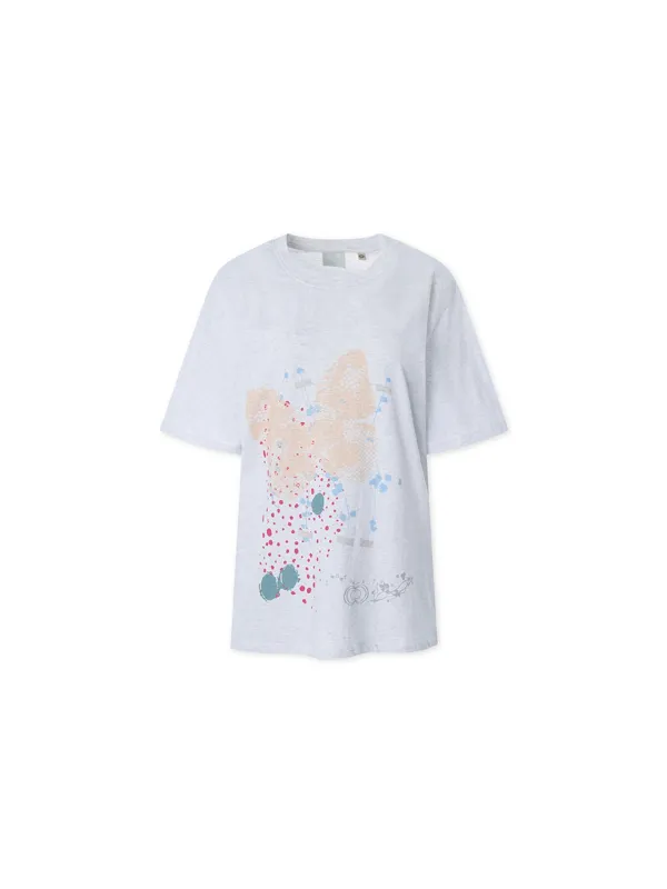 ✲3RD GRETA FLY T-SHIRTS WHITE MELANGE *예약배송