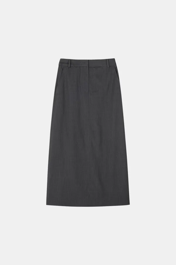 Maxi A-Line Skirt in Stripe