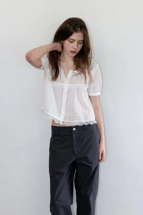 [4th] Sage Lace Blouse