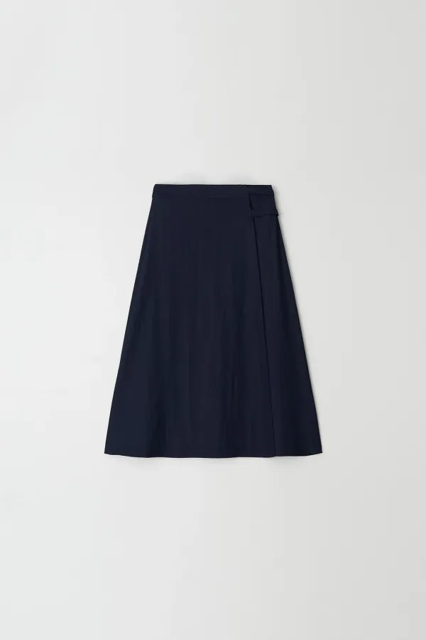 Belted Wrap Skirt (navy)