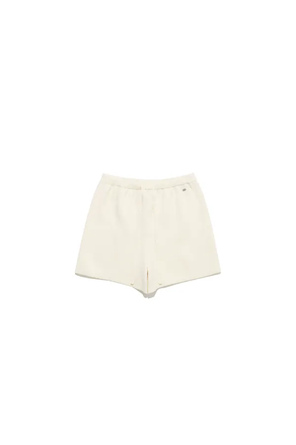String Knit Shorts Ivory