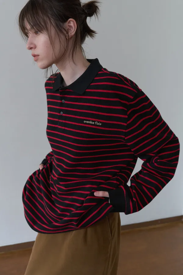 VINTAGE PIQUE T-SHIRT_RED BLACK