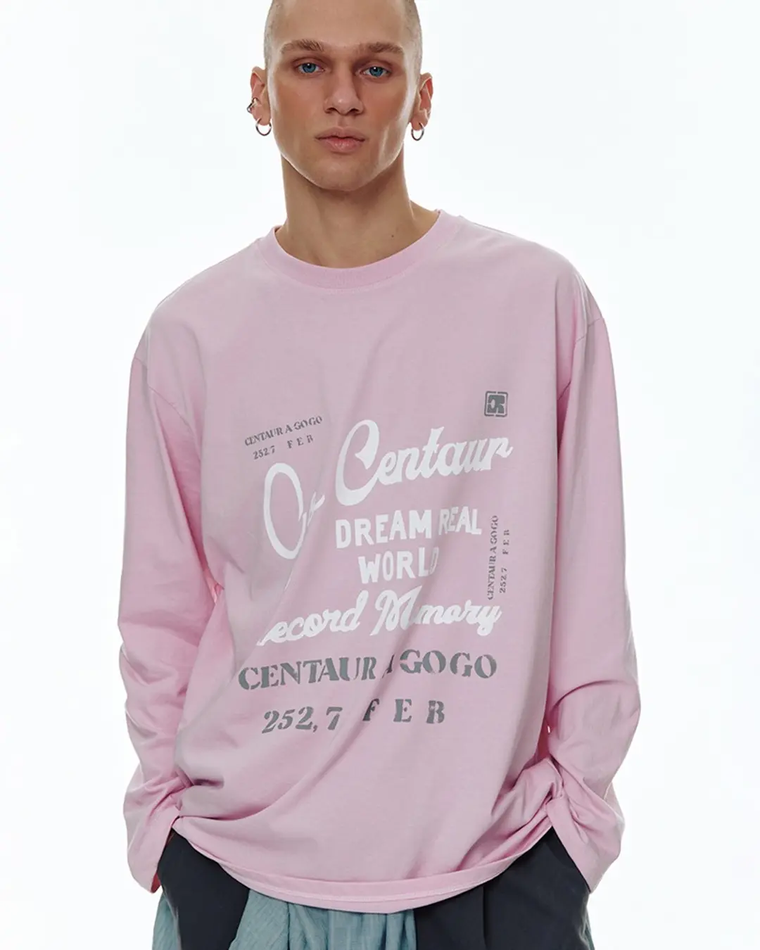 센토르 CENTAUR GOGO LONG SLEEVE T-SHIRT_PINK 상품 이미지 1